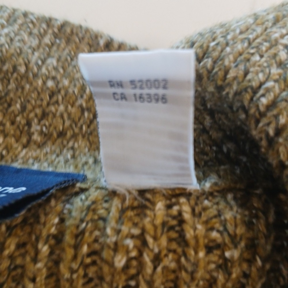 VTG 2‎ tone Liz Claiborne Sport Green Tan Women's Sweater S Jacket front zip - Picture 4 of 9